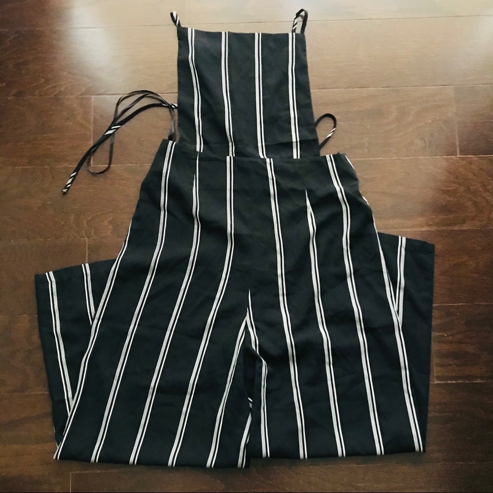 Striped Culottes Jumpsuit - NWOT